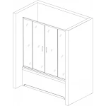 Шторка для ванної BRDA 150FS BRAVO (2уп.)