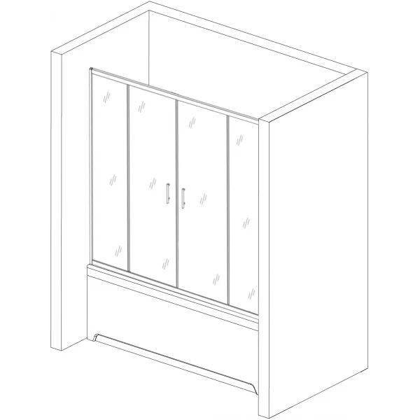 Шторка для ванної BRDA 150FS BRAVO (2уп.)