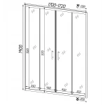 Шторка для ванної BRDA 170FS BRAVO (2уп.)