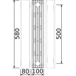 Радіатор біметалевий секційний QUEEN THERM 500/100 VERTICAL/HORIZONTA (кратно 10)