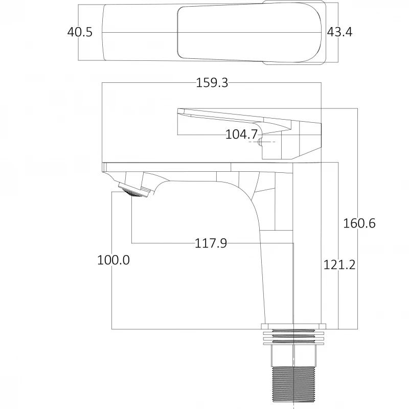 Змішувач для умивальника Globus Lux BONN GLB-0401