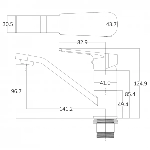 Смеситель для умывальника Globus Lux BONN GLB-0203MQ