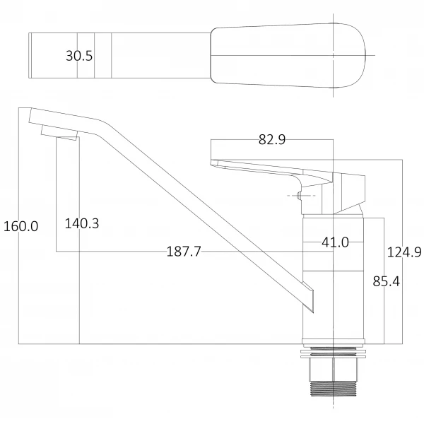 Змішувач для кухні Globus Lux BONN GLB-0203Q