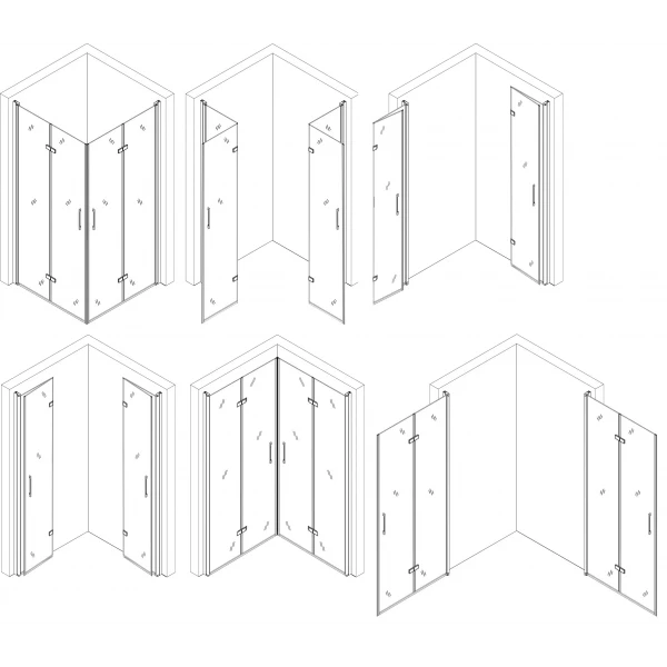 Душова кабіна квадратна без піддона PANEW N90TC BRAVO (1уп.)