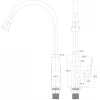 Змішувач для кухні Globus Lux BONN GLB-0203SA-GP-B01
