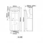 Сушарка для рук HOTEC 11.102 ABS Silver