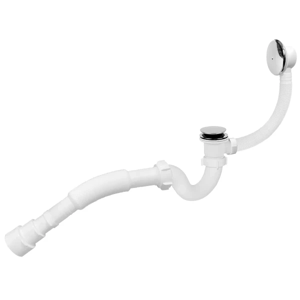 Сифон ″Waterstal″ для ванни Click-Clack з гнучкою трубою 32/40/50 (А - 14089)