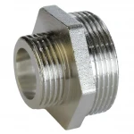 Ниппель редукционный 1″х 1/2″НН никелированный под прокладку А0513-1А(нк)