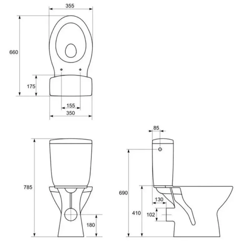 Компакт 816 CORFU SE 010 3/6 з кришкою поліпропілен (UA)