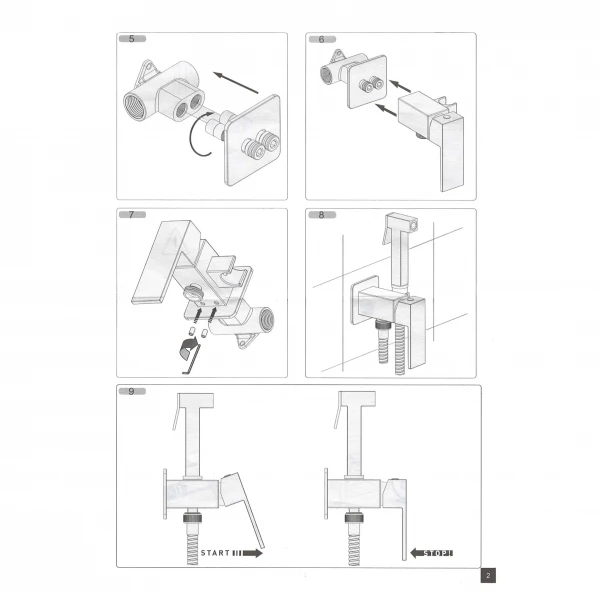 Змішувач гігієнічний TOPAZ LOFT TLF 32106-H39-C