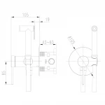 Змішувач гігієнічний TOPAZ LOFT TLF 32106-H39-C