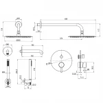 Змішувач для душу вбудований TOPAZ LOFT TLF 32115-H39-C
