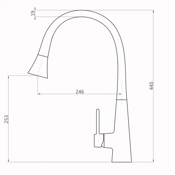 Змішувач для кухні Globus Lux LAZER Pro GLPR-203SM-BB