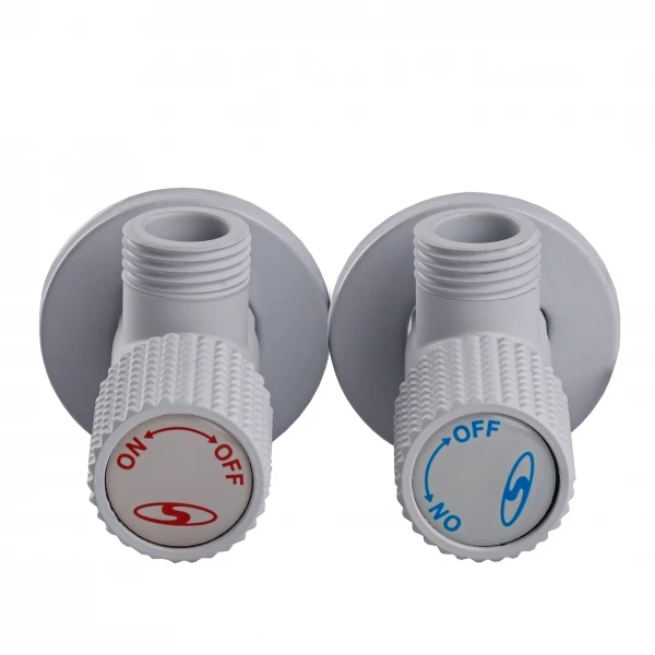 !!Набір кранів кутових кераміка SOLOMON EXCLUSIVE 1/2″X1/2″ 9889 WW  (White/White) (комплект2шт.)