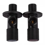 !!Набір кранів кутових кераміка SOLOMON EXCLUSIVE 1/2″X1/2″ 9889 BB (BLACK/BLACK) (комплект2шт.)