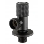 Кран кутовий кераміка SOLOMON EXCLUSIVE 1/2″X3/4″ 989 BB (BLACK/BLACK) ( 1шт.)