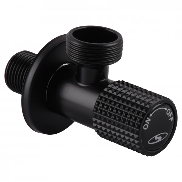 Кран кутовий кераміка SOLOMON EXCLUSIVE 1/2″X3/4″ 989 BB (BLACK/BLACK) ( 1шт.)