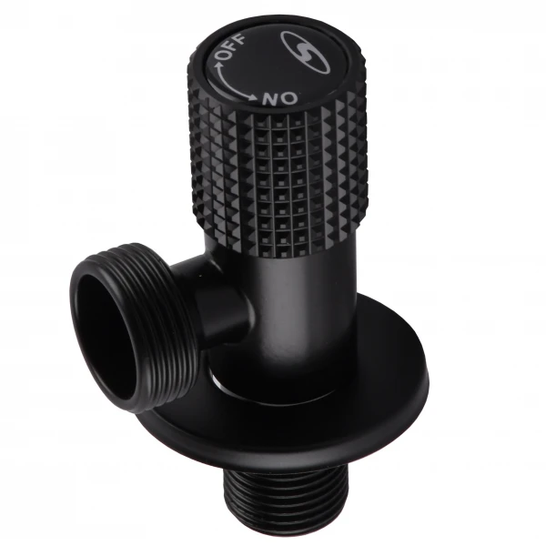 Кран кутовий кераміка SOLOMON EXCLUSIVE 1/2″X3/4″ 989 BB (BLACK/BLACK) ( 1шт.)