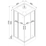 Душевой бокс квадратный NIDA L90FFS BRAVO (4уп.)