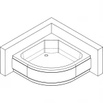 Душовий піддон півкруглий SLUPIA RM90F BRAVO (1уп.)