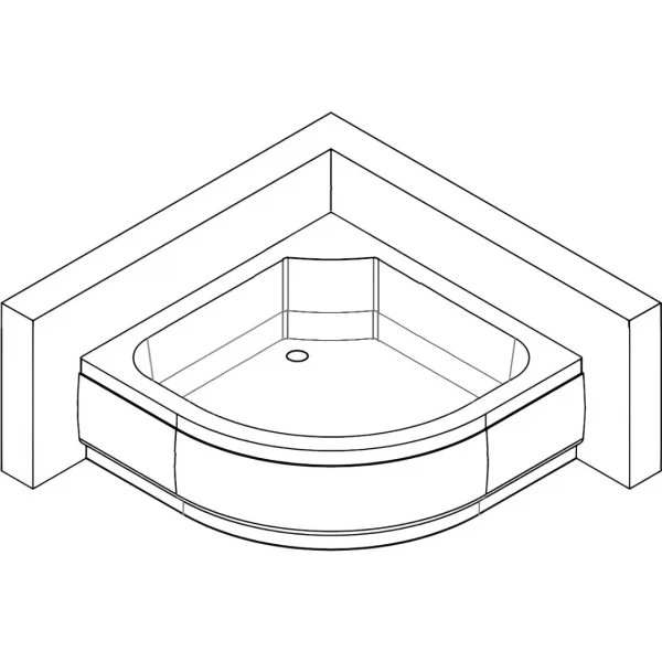 Душовий піддон півкруглий SLUPIA RM90F BRAVO (1уп.)
