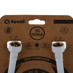 Шланг водяний TUCAI TAQ PREMIUM GRIF 1/2″x1/2″ BВ 0,3м.АНТИКОР. ACB HG-1212-300 (Білий Мат) 209971