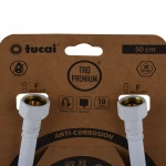Шланг водяний TUCAI TAQ PREMIUM GRIF 1/2″x1/2″ BВ 0,5м.АНТИКОР. ACB HG-1212-500 (Білий Мат) 209973