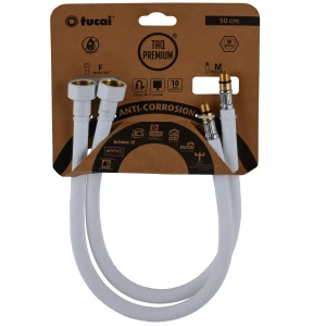 Шланг для смесителя TUCAI TAQ PREMIUM GRIF М10х1/2″ 0,5м. АНТИКОР. AСB ПАРА (Белый Мат) 209967 Шланг для смесителя TUCAI TAQ PREMIUM GRIF М10х1/2″ 0,5м. АНТИКОР. AСB ПАРА (Белый Мат) 209967