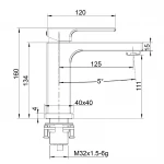 Змішувач для умивальника Globus Lux PIANO GLPN-0401