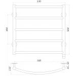 Рушникосушарка UNIO LD ЕU 500-500-5 Драбинка Дуга електро