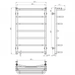 Рушникосушарка UNIO Zp EU 800-500-7 Зета з полицею електро