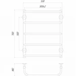 Полотенцесушитель UNIO LS ЕU 700-500-5 Лесенка Скоба электро
