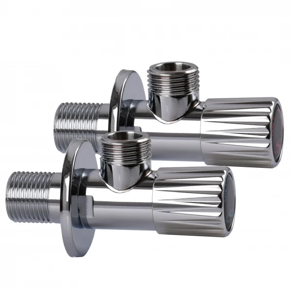 !!Набір кранів кутових кераміка SOLOMON EXCLUSIVE 1/2″X1/2″ 9889 (CHROM) (комплект2шт.)