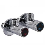 !!Набір кранів кутових кераміка SOLOMON EXCLUSIVE 1/2″X1/2″ 9889 (CHROM) (комплект2шт.)