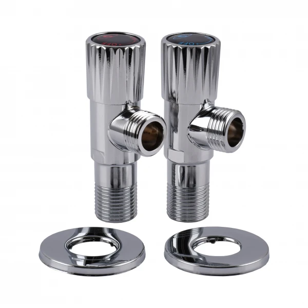 !!Набір кранів кутових кераміка SOLOMON EXCLUSIVE 1/2″X1/2″ 9889 (CHROM) (комплект2шт.)