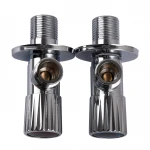 !!Набір кранів кутових кераміка SOLOMON EXCLUSIVE 1/2″X1/2″ 9889 (CHROM) (комплект2шт.)