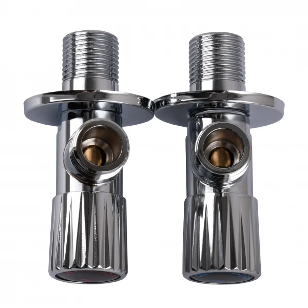 !!Набір кранів кутових кераміка SOLOMON EXCLUSIVE 1/2″X1/2″ 9889 (CHROM) (комплект2шт.)