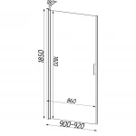 Душові двері PROSNA 90FS BRAVO (1уп.)