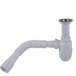 Сифон OPTIMUM 1 1/2″*40 для умивальника та мийки  з литим випуском та гофротрубою 40*40/50 OPTI 11043