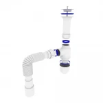 Сифон OPTIMUM 1 1/2″*40 для умивальника та мийки  з литим випуском та гофротрубою 40*40/50 OPTI 11043