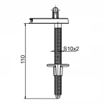 Крепление OPTIMUM  к крышке унитаза  MERCURY OPTI 1207