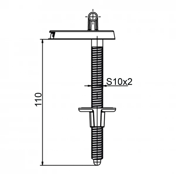 Крепление OPTIMUM  к крышке унитаза  MERCURY OPTI 1207