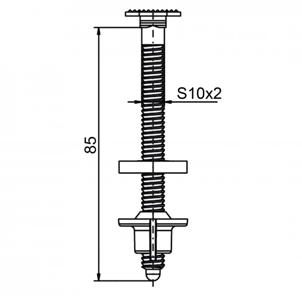 Крепление OPTIMUM к крышке унитаза  SPACE OPTI 0807
