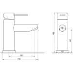 Змішувач для умивальника DOMINO ELLIPSE DCC-101