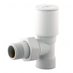 Кран вентильний кутовий з американкою SOLOMON 1/2″ WHITE 1845