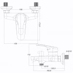 Смеситель для ванны Globus Lux Solly GLSO-0102NE