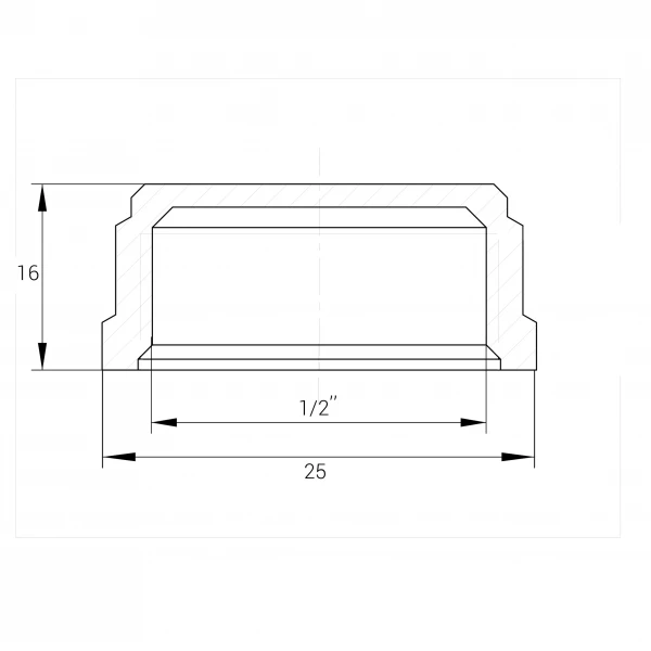 Заглушка 1/2″В никелированная под пломбу NC301P OPTIMUM