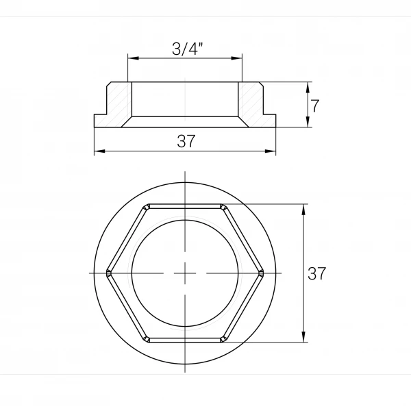 Контргайка-шайба 3/4″В нікельована NW441S OPTIMUM