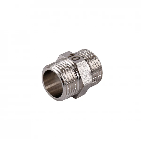 Ниппель 3/8″НН никелированный под прокладку NN222G OPTIMUM