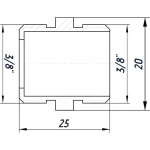 Ниппель 3/8″НН никелированный под прокладку NN222G OPTIMUM